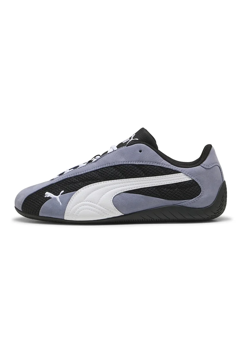 Pantofi sport Speedcat de piele, Alb/Negru/Albastru stins