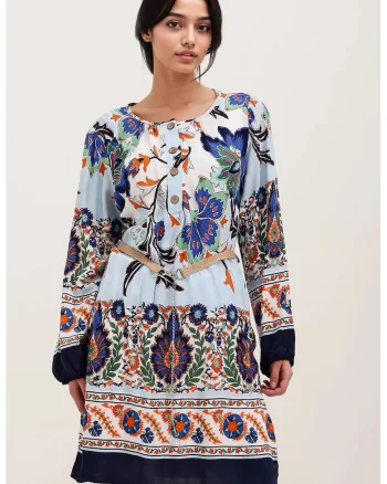 Rochie mini dama HiCCUP multicolor, Bleumarin