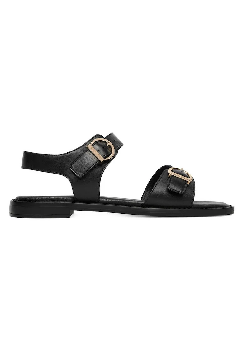 Sandale dama,  negru, piele,