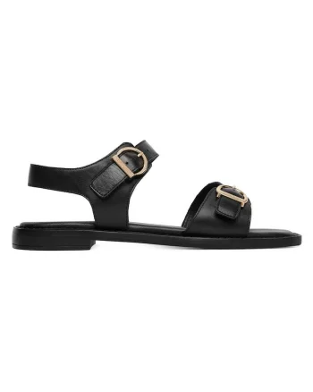 Sandale dama,  negru, piele,