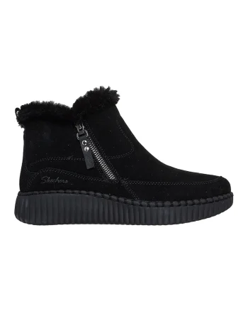 Ghete din piele intoarsa Wilshire Blvd cu talpa wedge