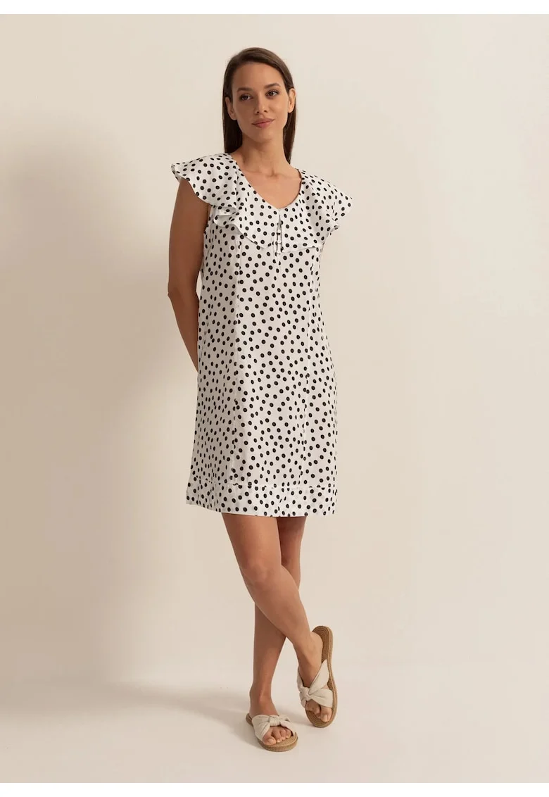 Rochie Dama Dotty, Alb/Negru