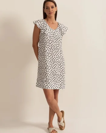 Rochie Dama Dotty, Alb/Negru