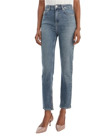 Blugi dama,  slim fit, albastru, bumbac