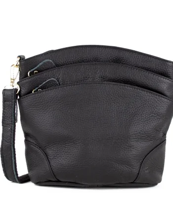 Geanta dama Missa GT1048, piele naturala, negru