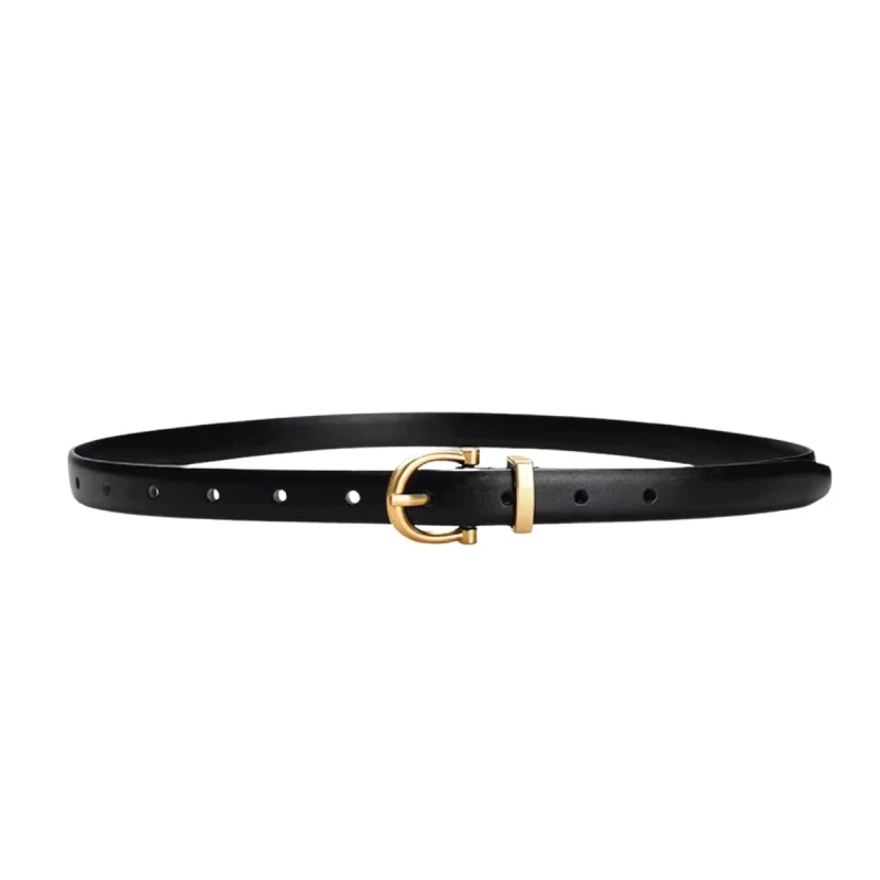 Curea dama C-210, piele naturala, Neagra