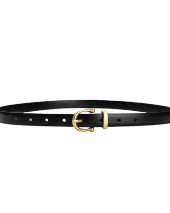 Curea dama C-210, piele naturala, Neagra
