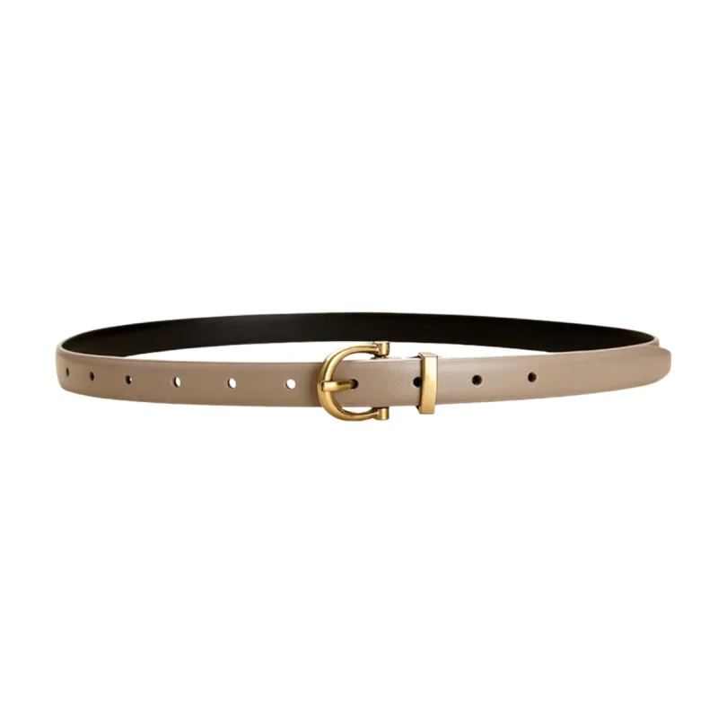 Curea dama C-216, piele naturala, Crem