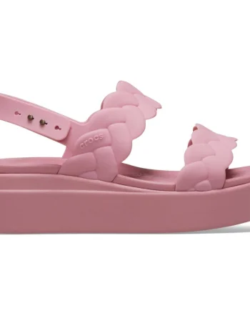 Sandale Crocs Brooklyn Woven Low Wedge Roz - Rosette