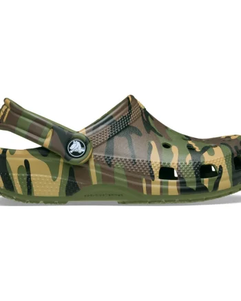 Saboti Crocs Classic Camouflage Clog K Verde - Army Green/Multi