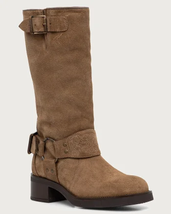 Steve Madden cizme pentru femei din piele întoarsă Bonetta