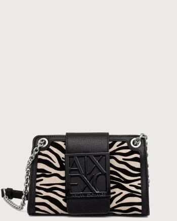 Armani Exchange geantă crossbody pentru femei cu imitație de piele întoarsă