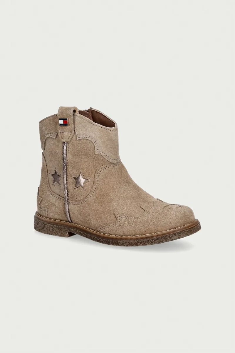 Tommy Hilfiger botine pentru copii din piele întoarsă