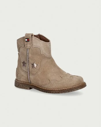 Tommy Hilfiger botine pentru copii din piele întoarsă