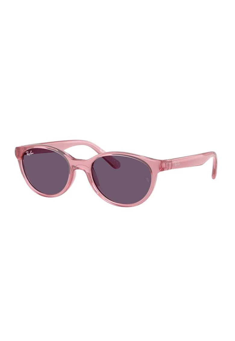 Ochelari de soare rotunzi cu lentile uni, Roz pastel