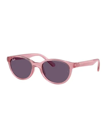 Ochelari de soare rotunzi cu lentile uni, Roz pastel