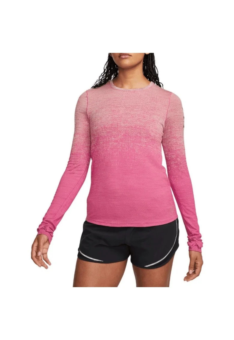 Bluza alergare dama  Dri-FIT Advance Run Division SS 2023, Roz