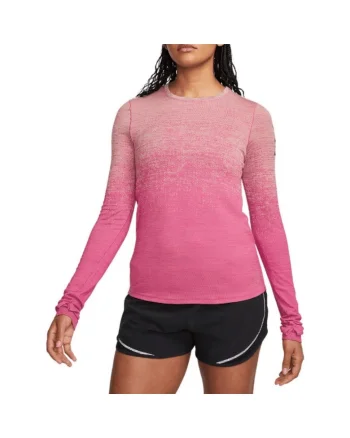 Bluza alergare dama  Dri-FIT Advance Run Division SS 2023, Roz