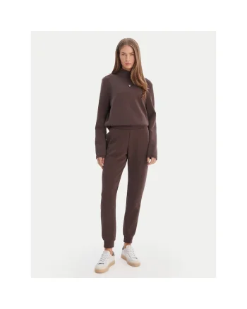 Pantaloni de trening pentru femei,  material sintetic, maro,