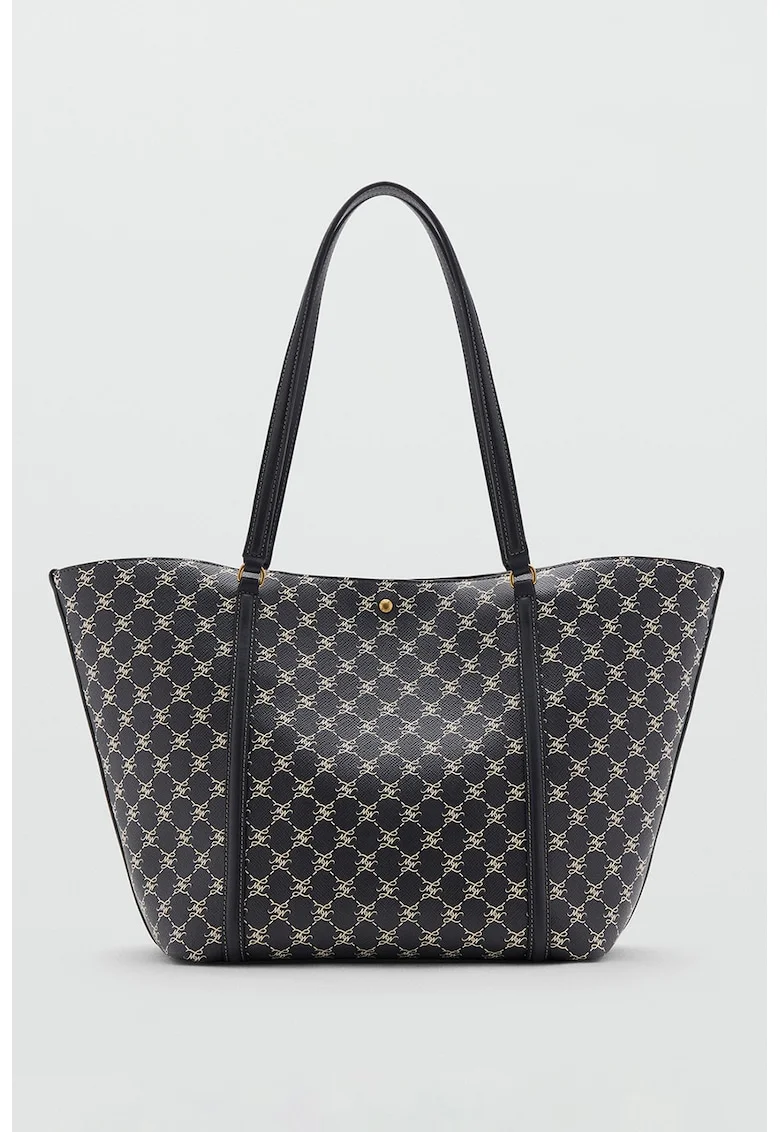 Geanta shopper de piele ecologica cu etui detasabil si model