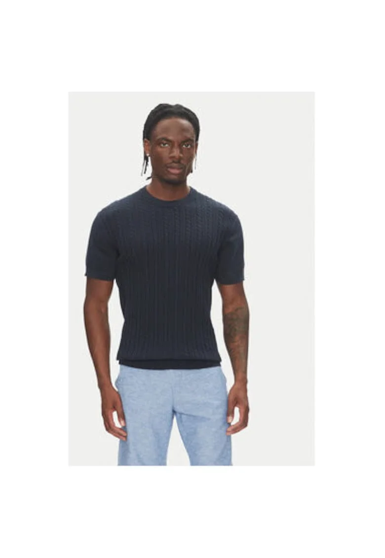 Pulover barbati  30-804115, Bumbac, Ecru, Bleumarin