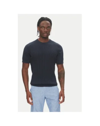 Pulover barbati  30-804115, Bumbac, Ecru, Bleumarin