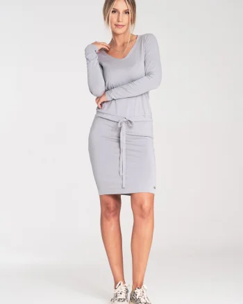 Rochie  gri, viscoza, Gri