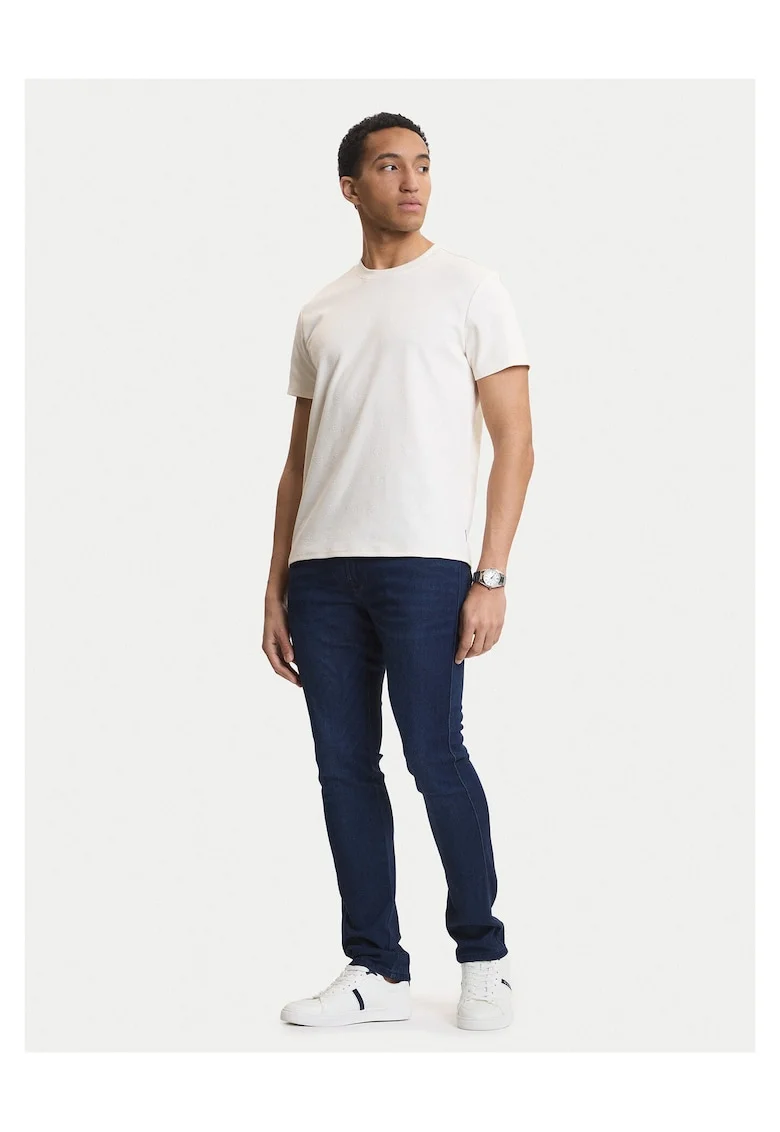 Blugi barbati,  bleumarin, fermoar, 47% viscoza, 42% lyocell, 11% elastan