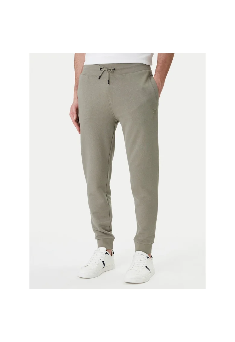 Pantaloni sport barbati,  bumbac, verde, 85% bumbac