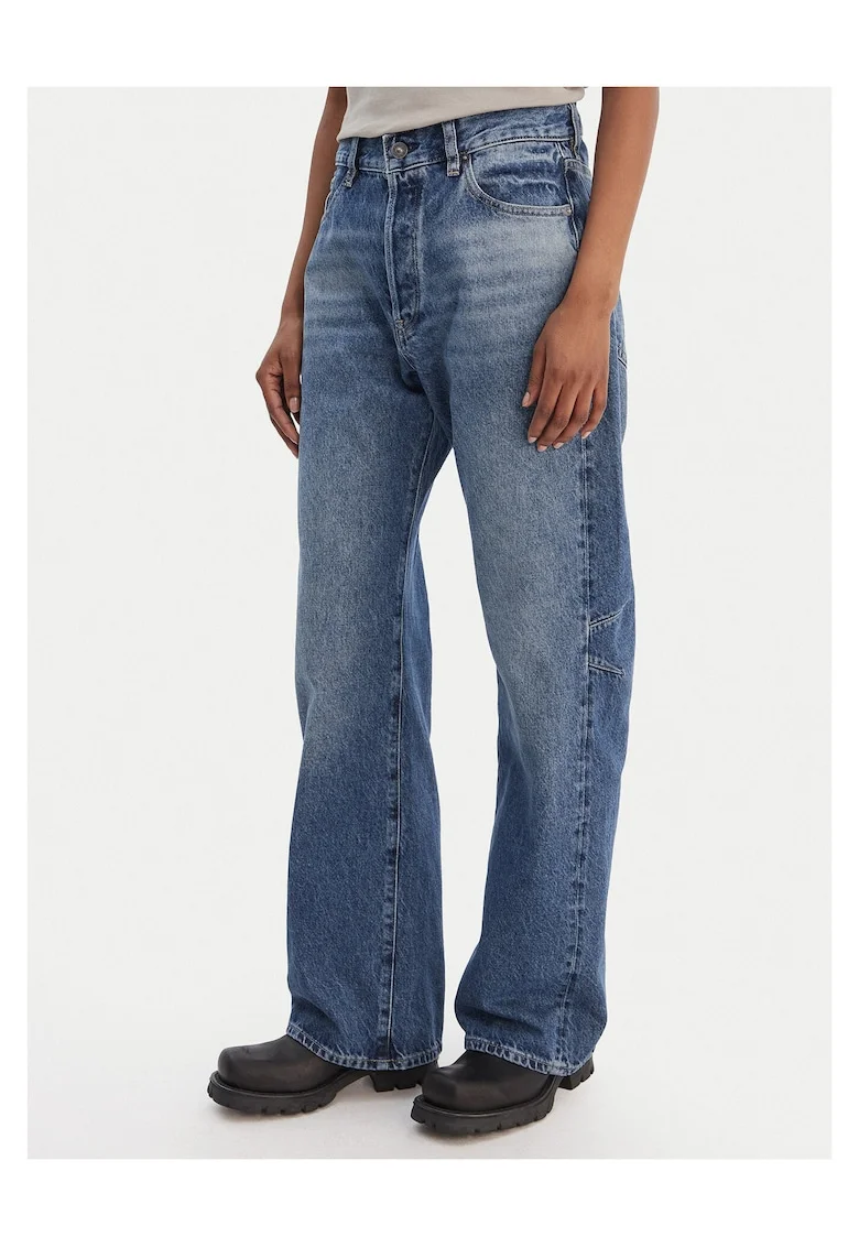 Blugi dama G-Star Raw, bumbac, albastru, fermoar