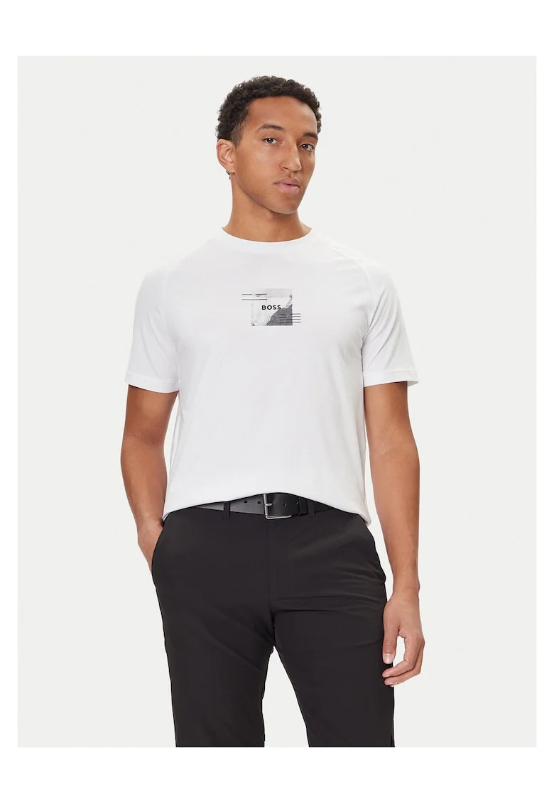 Tricou  alb din bumbac, Alb