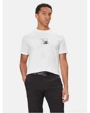 Tricou  alb din bumbac, Alb