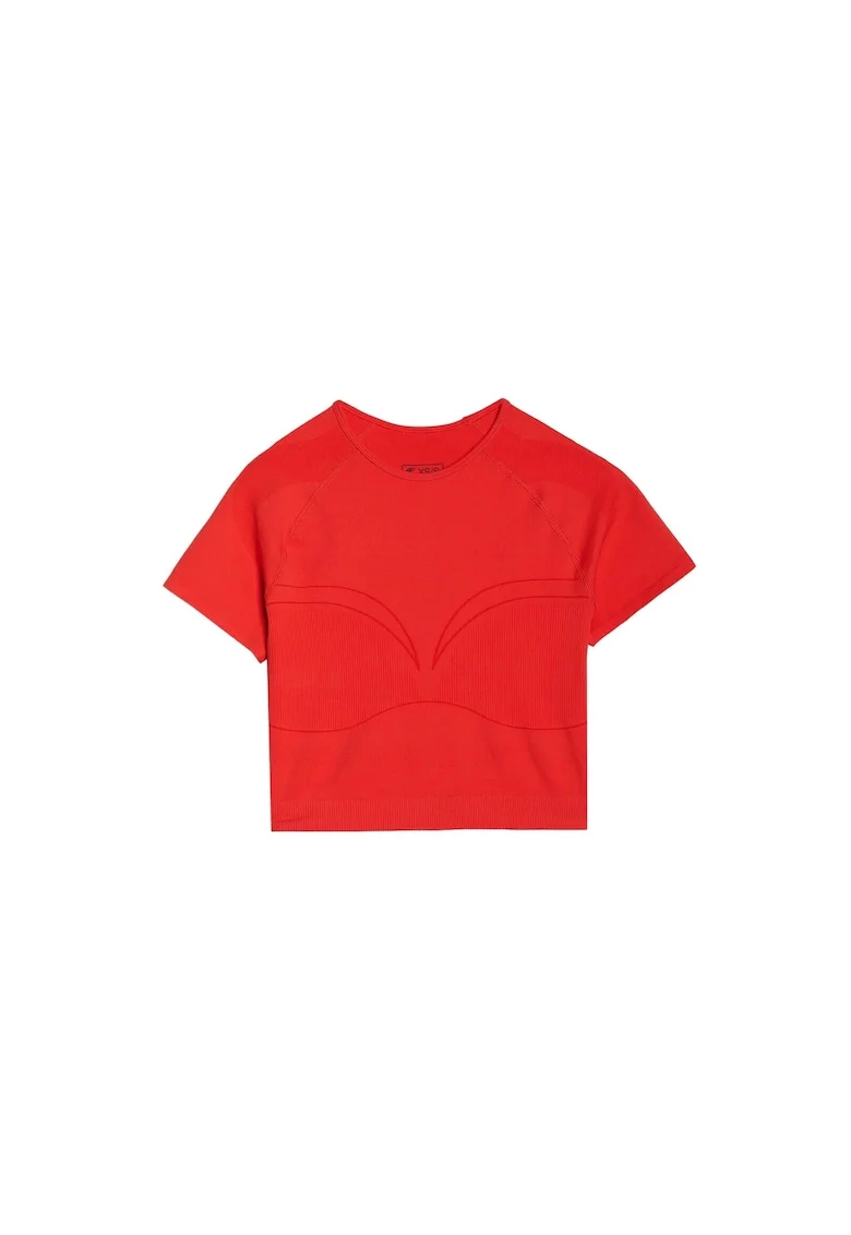 Tricou Antrenament  Slim, Uscare Rapida, Rosu, Fara Cusaturi, Rosu