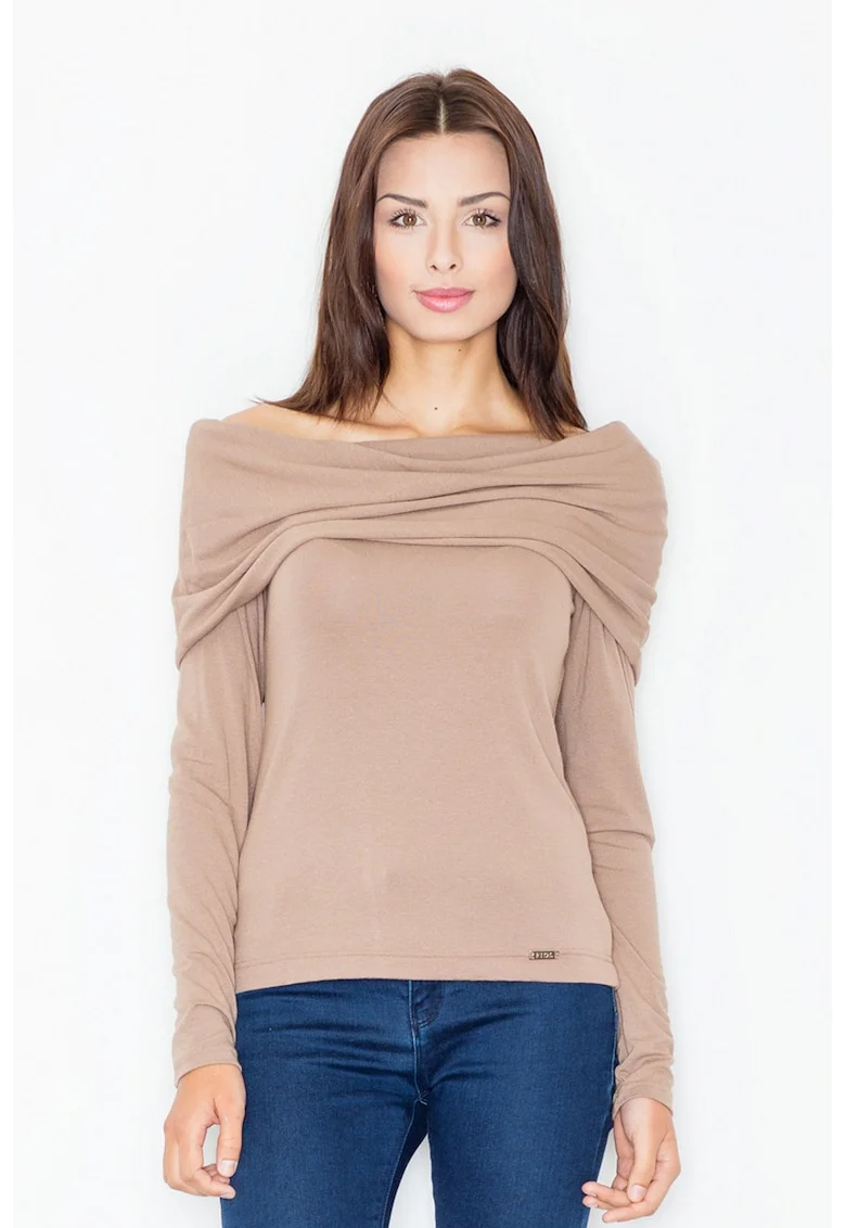 Bluza dama,  Viscoza/Elastan, Bej