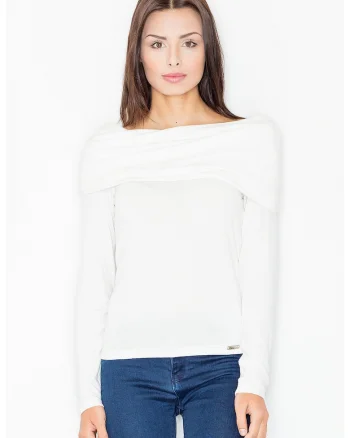 Bluza dama,  Viscoza/Elastan, Alb