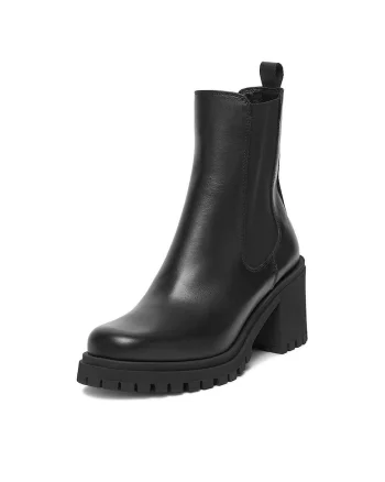 Ghete dama,  C-GATE-I23, piele naturala, negru