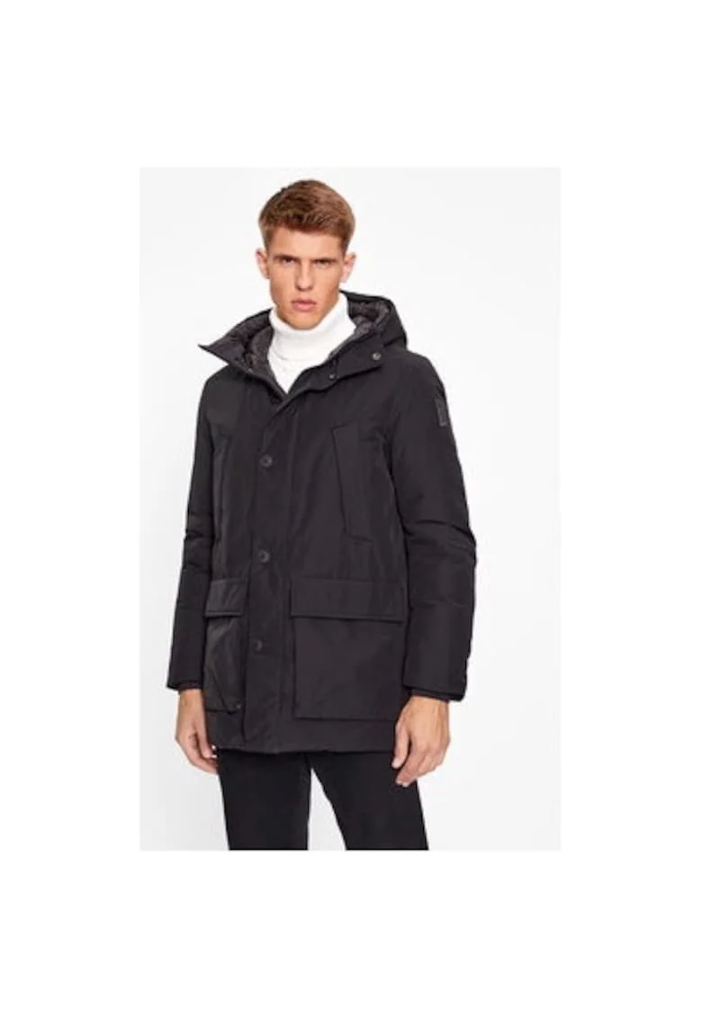 Geaca barbati,  303225414, Poliester reciclat, Negru, Negru