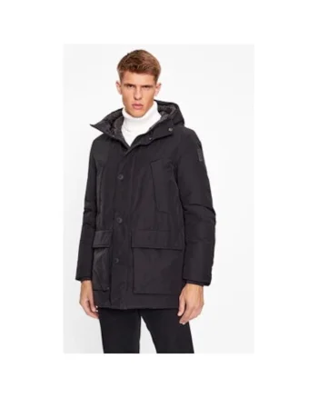 Geaca barbati,  303225414, Poliester reciclat, Negru, Negru