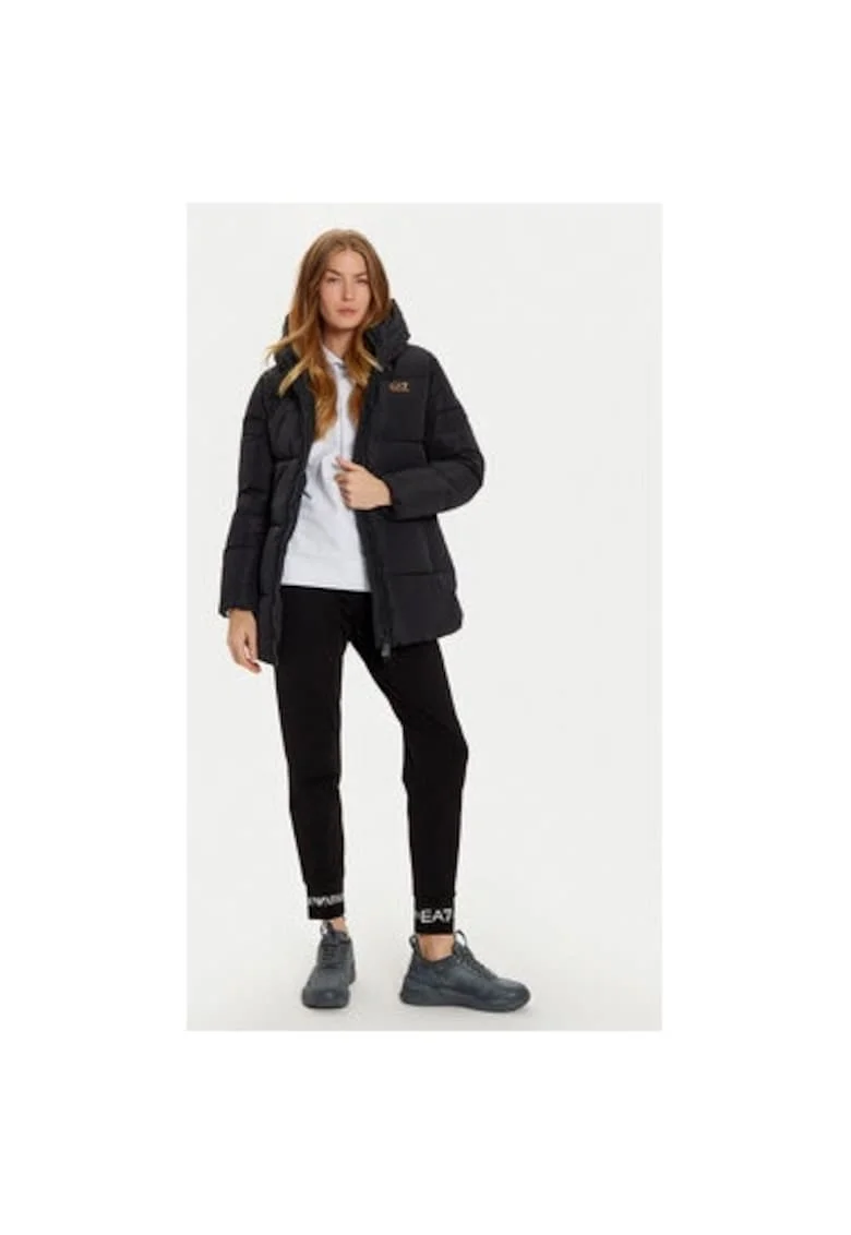Geaca dama, Emporio Armani  303962623, Poliester, Negru, Negru