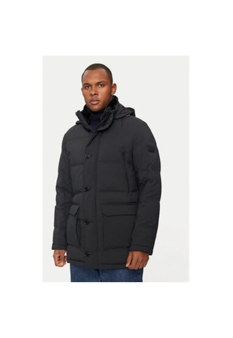 Geaca barbati,  304694998, Poliester, Negru, Negru