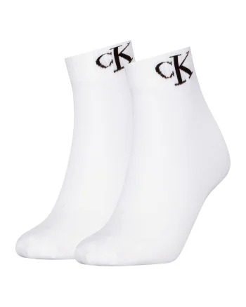 Set de sosete scurte cu logo - 2 perechi, Negru stins/Alb optic
