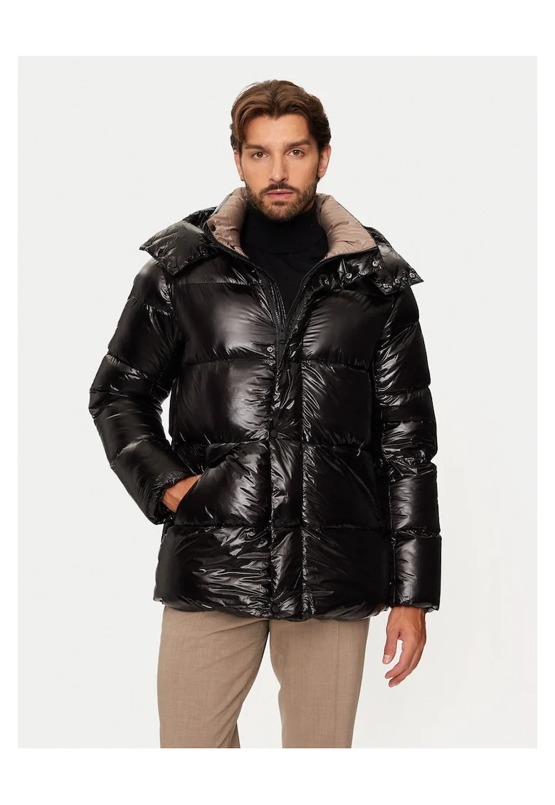 Geaca de puf barbati HETREGO, neagra