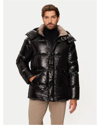 Geaca de puf barbati HETREGO, neagra