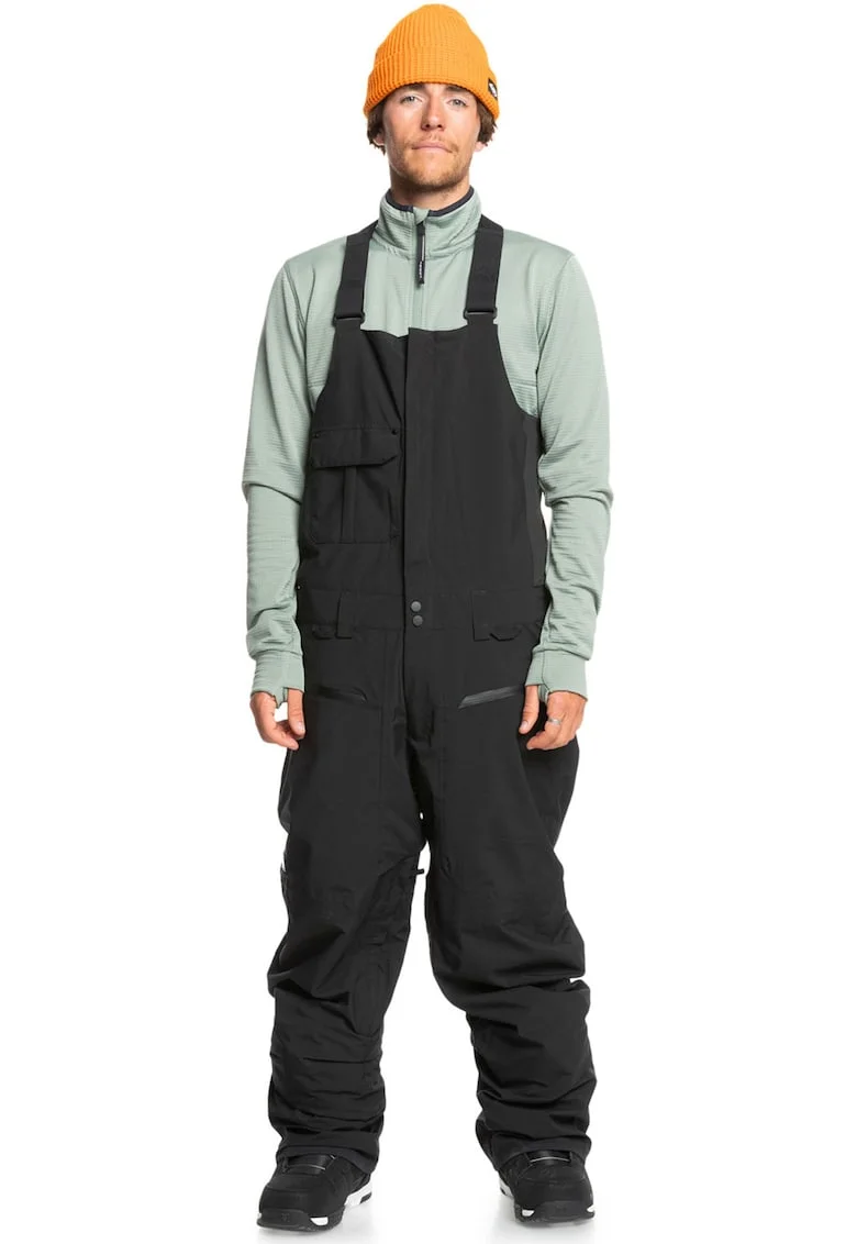 Salopeta impermeabila cu buzunare multiple, pentru schi Utility, Negru