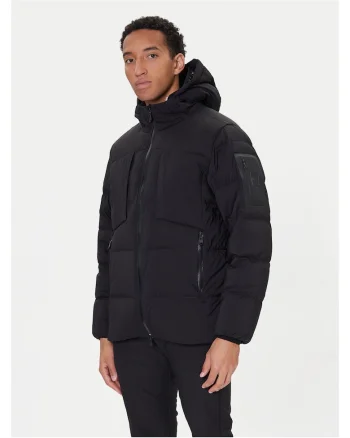Geaca de puf barbati  neagra, material rezistent,