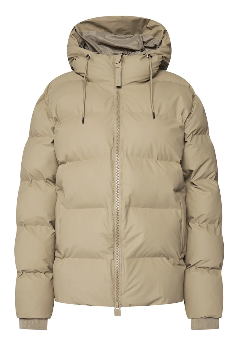Geaca de iarna Unisex,  poliester, fermoar, bej,