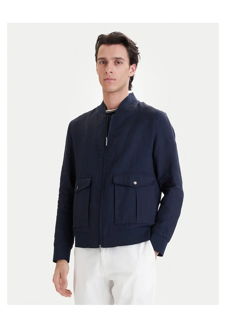 Geaca bomber barbati, Bleumarin