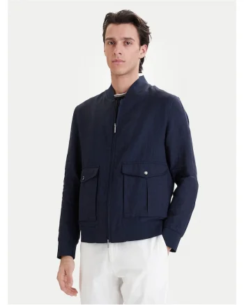 Geaca bomber barbati, Bleumarin