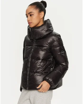Geaca de iarna dama,  neagra, poliamida, regular fit,