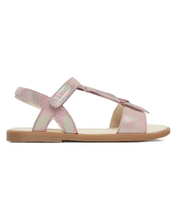 Sandale fete,  piele nabuc, violet, sistem inchidere Velcro